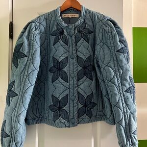 Free People Denim quilted Jacket